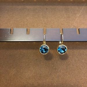 Gold tone earrings with Swarovski crystals